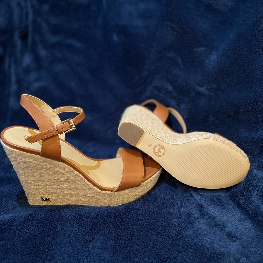 Michael Kors Brown Wedge Heels, perfect for a brunch date.